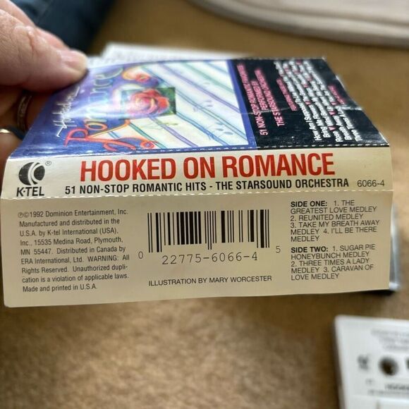 K-Tel Hooked On Romance 1992 Cassette Tape - Picture 5 of 7